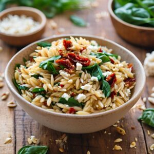 Makaron orzo z fasolą