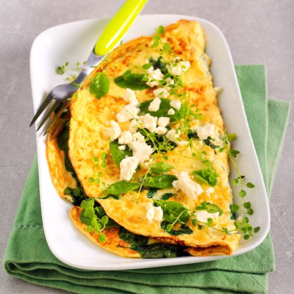 Omlet z serem feta
