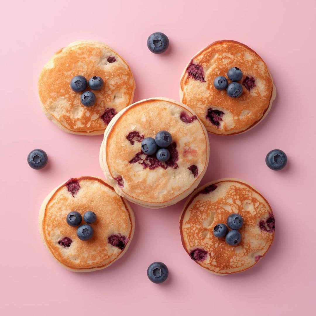 Puszyste placki ze skyra z borówkami